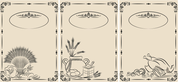 复古健康膳食成分的背景。向量组图片下载