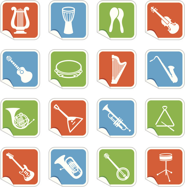 乐器贴纸图片下载