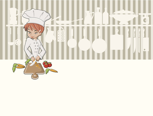 女厨师烹饪素材图片