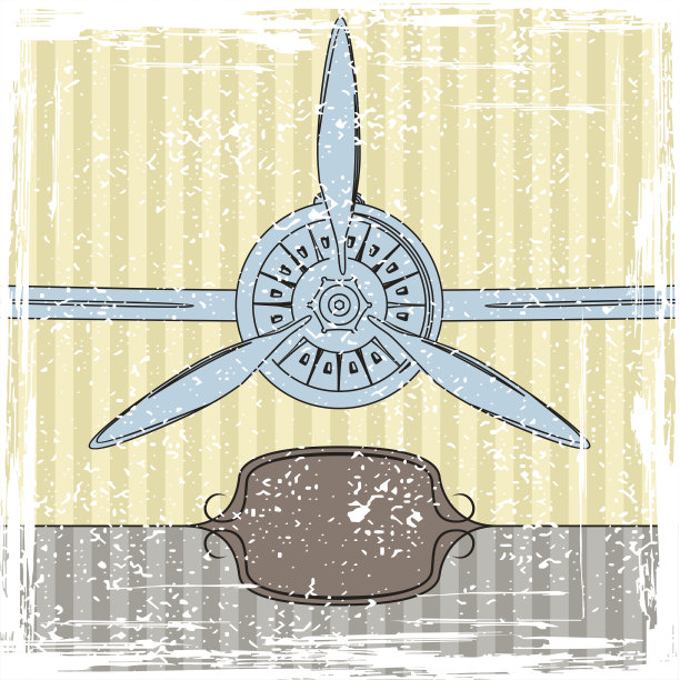 复古飞机条纹背景图片下载