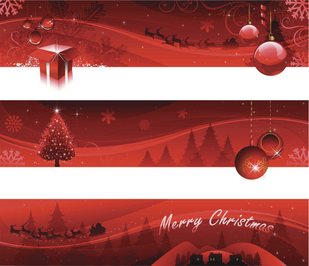 红色圣诞标语图片下载