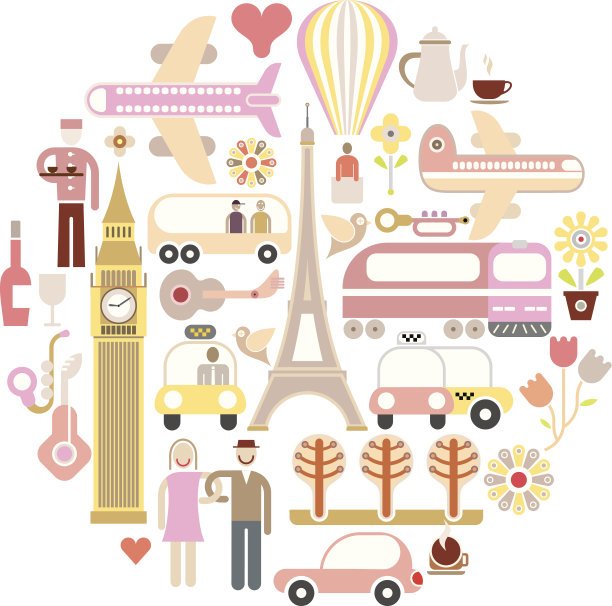 旅行-矢量插图图片下载