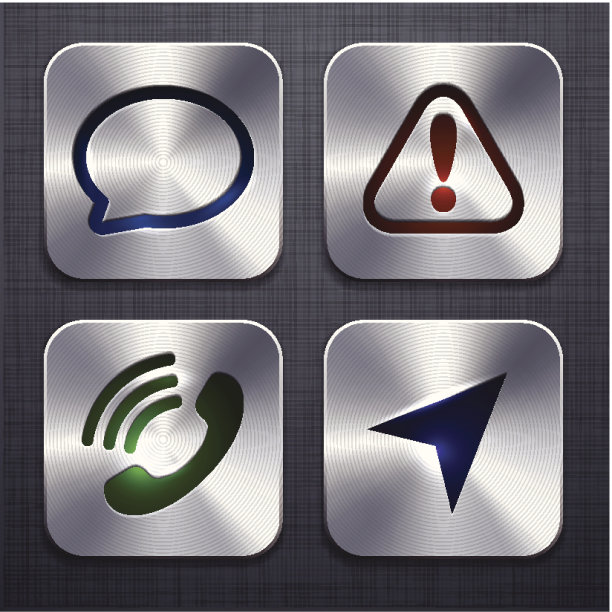 方形的现代应用图标。图片下载