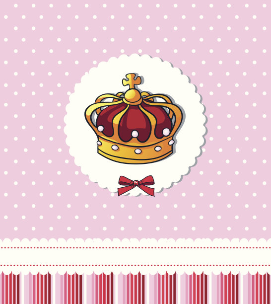 公主出生!-可爱的粉色皇冠卡图片下载