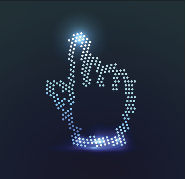 矢量设计师发光的指针图片下载