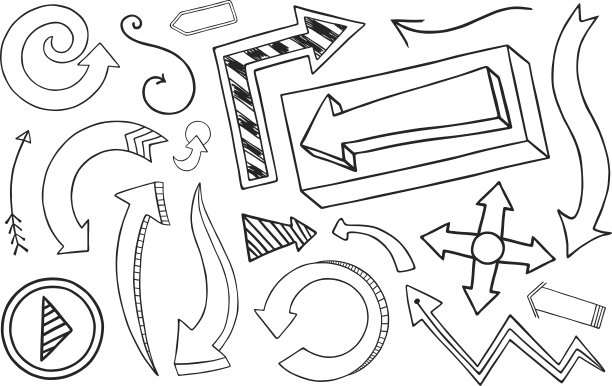 涂鸦箭头集合图片下载