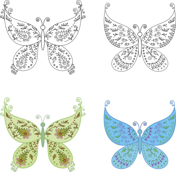 将抽象的蝴蝶图片下载