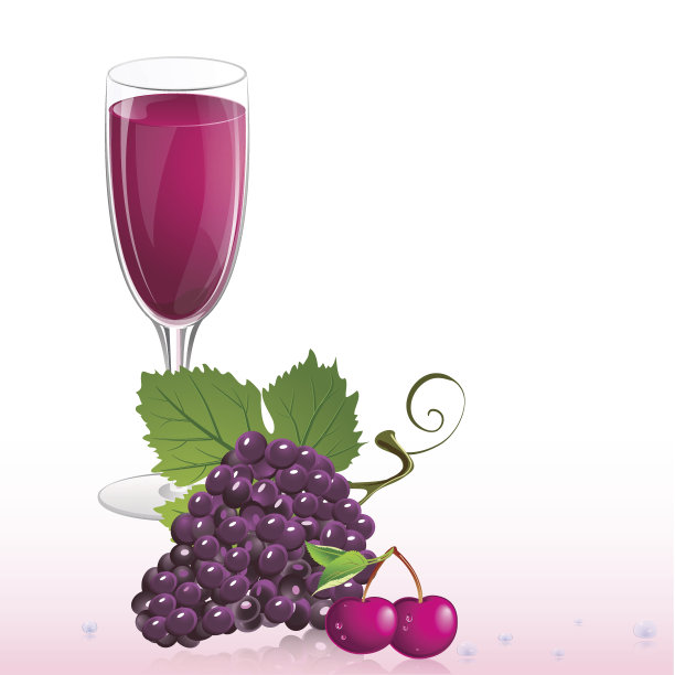 一杯配水果的葡萄酒图片下载
