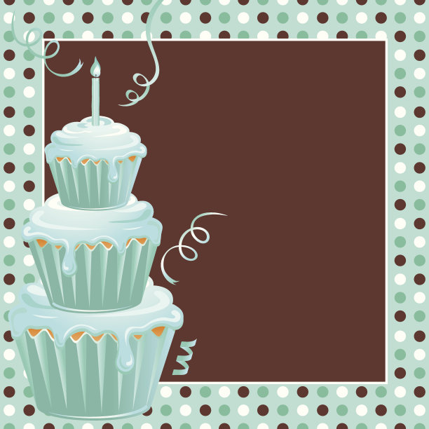 三杯水圆点蛋糕生日图片下载