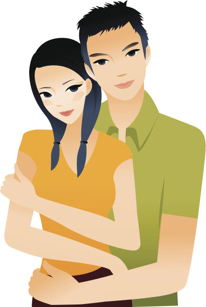 年轻夫妇拥抱图片下载
