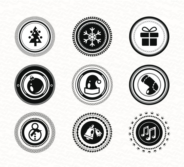 向量圣诞标签图片下载