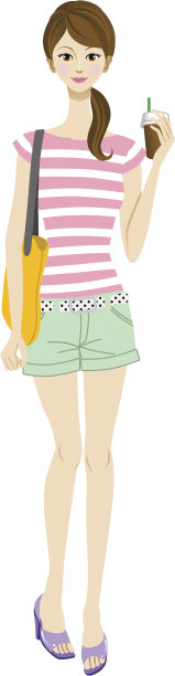 年轻女子喝上一杯，随意潇洒素材图片