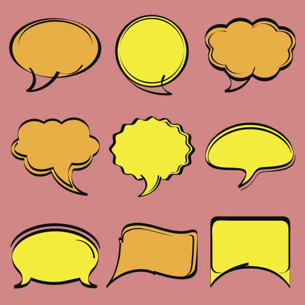 漫画讲话泡沫素材图片