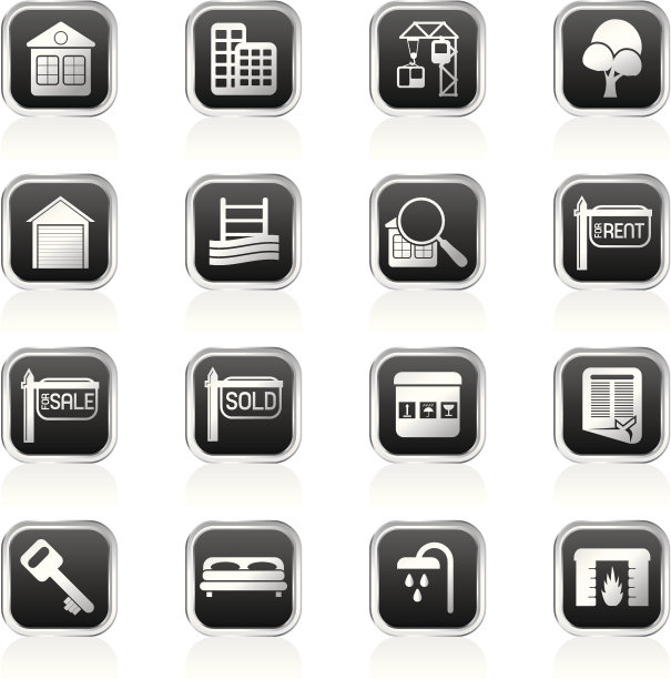 简单的房地产图标图片下载