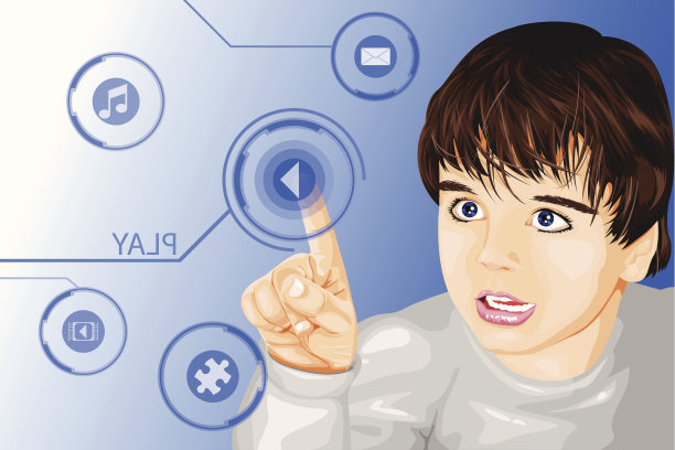 现代科技的孩子图片下载