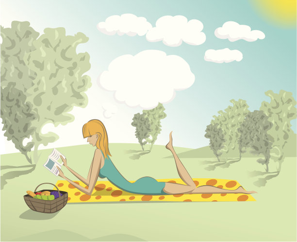 读书的女人图片下载