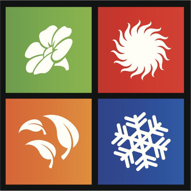 地铁风格四季标志图片下载