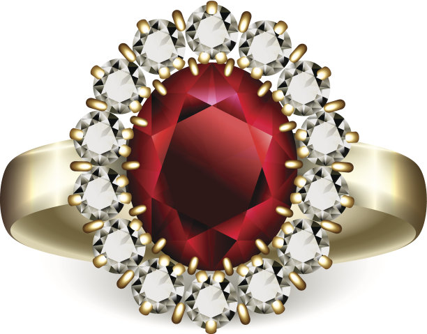 红宝石金戒指图片下载