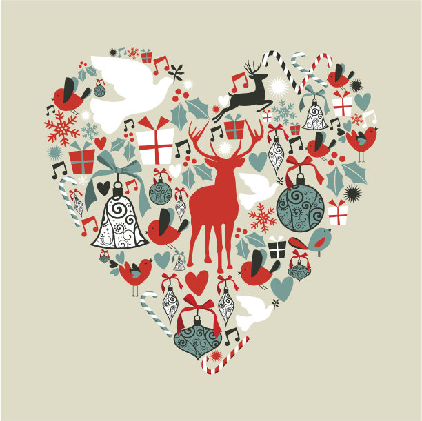 圣诞的爱的心图片下载