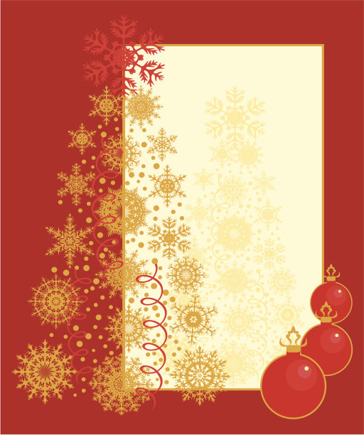 印有圣诞树的明信片图片下载