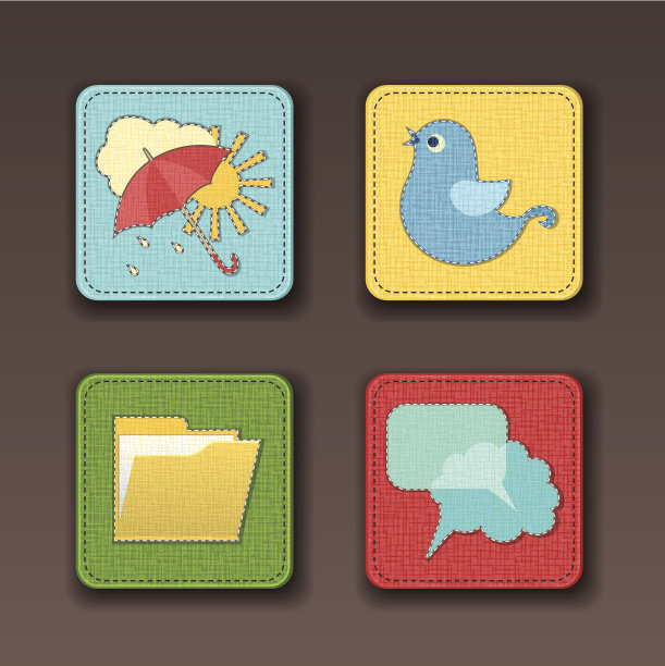 纺织风格的应用程序图标图片下载