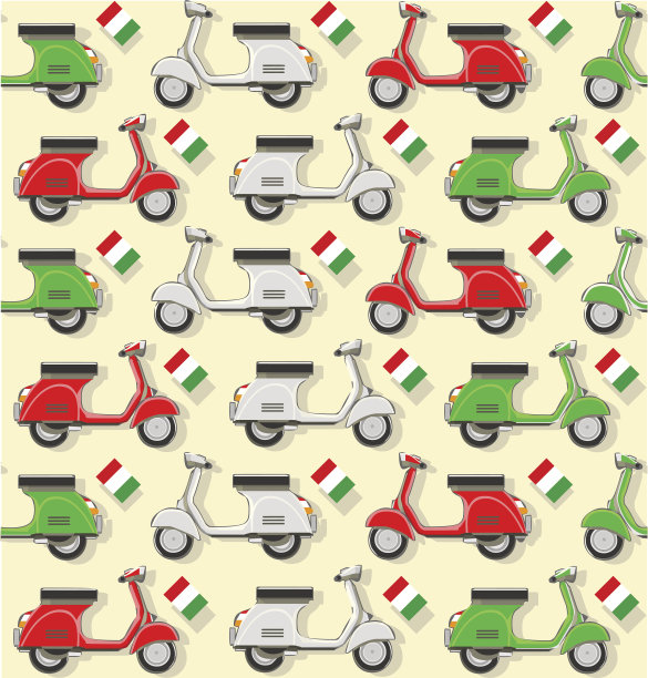 图案与三辆摩托车在各种颜色图片下载