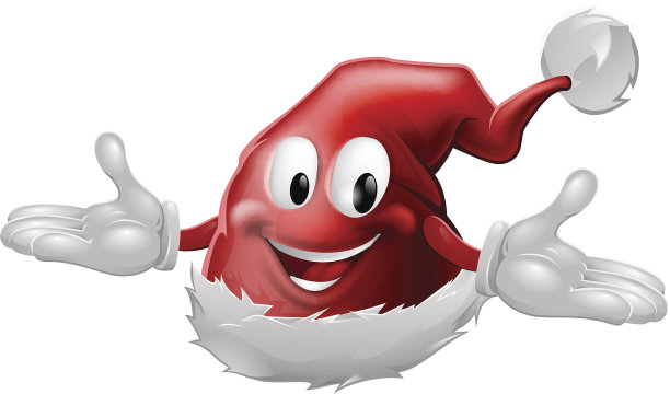 红色的圣诞老人帽吉祥物图片下载