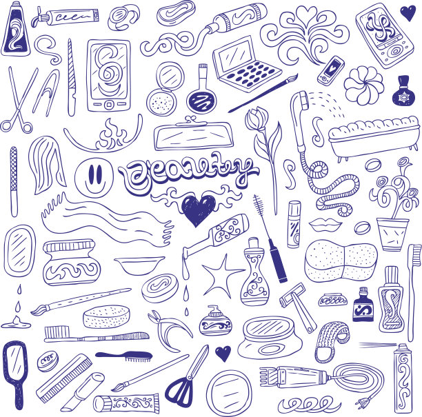 收集化妆品涂鸦图片下载