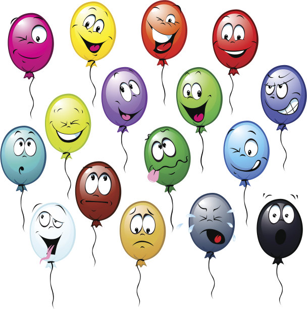 彩色气球卡通图片下载