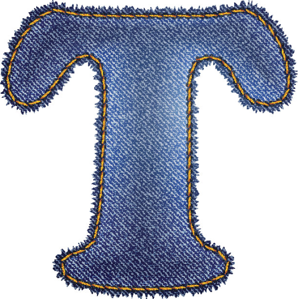 牛仔裤字母表。牛仔字母T图片下载