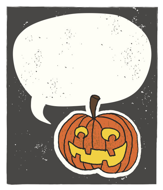 南瓜灯的讲话泡沫图片下载