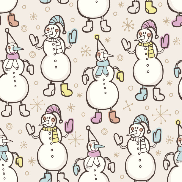 雪人圣诞图案图片下载