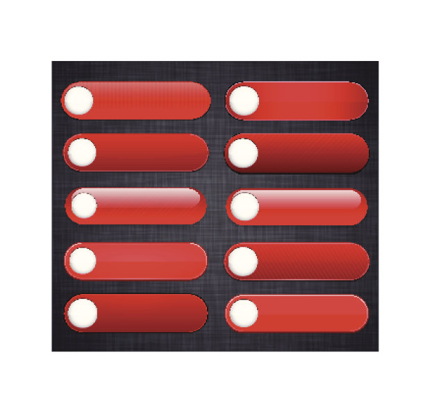 红色的高细节的现代网页按钮。图片下载