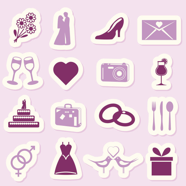 婚礼上的贴纸图片下载