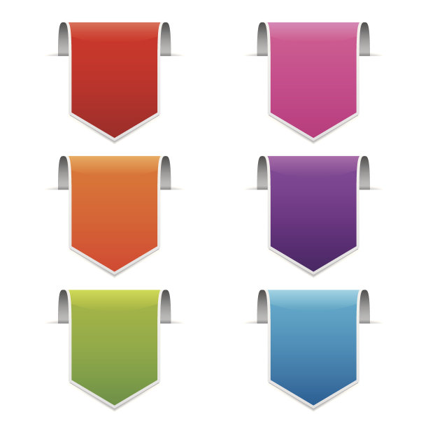 矢量彩色条幅图片下载