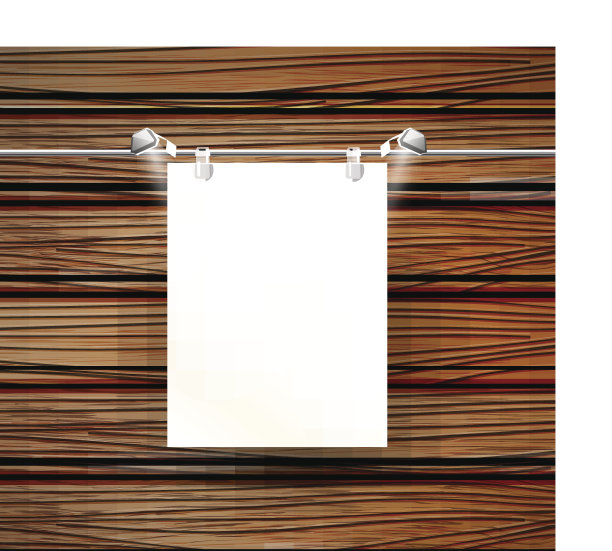 木墙上的矢量海报图片下载