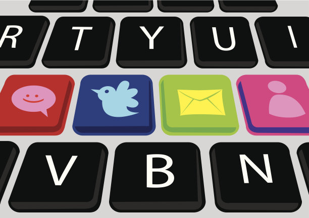 社交媒体的键盘图片下载