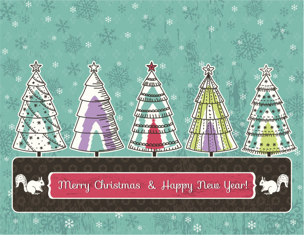 背景与圣诞树森林图片下载