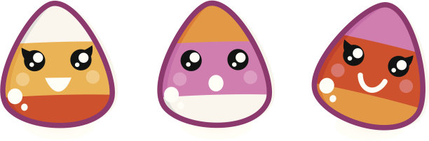 可爱快乐的彩色玉米孤立在白色图片下载