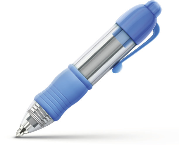 蓝色圆珠笔图片下载