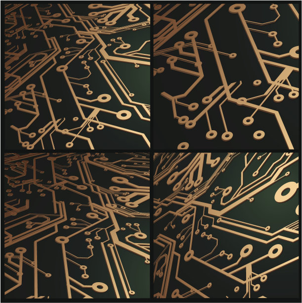 3D电路板矢量背景图片下载