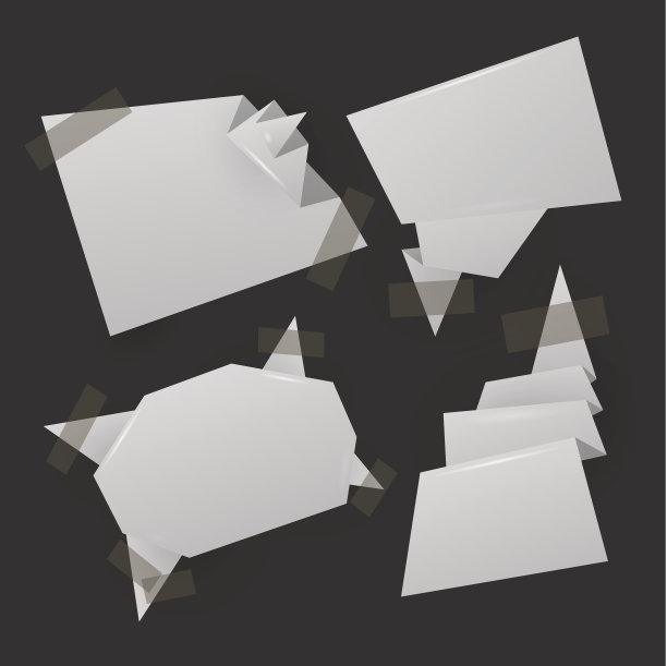 空白的折纸横幅图片下载