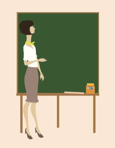 老师和黑板图片下载