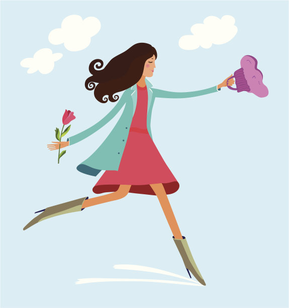 春天的女孩图片下载