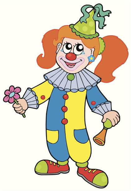 卡通小丑女孩图片下载