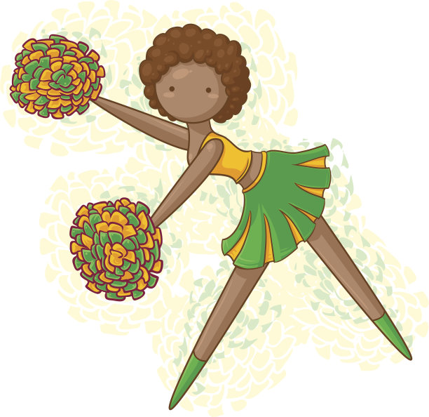 女啦啦队员(侧)图片下载