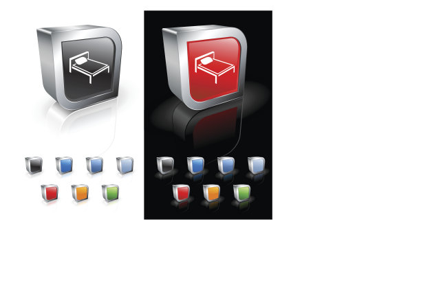 空床3D版权免费矢量艺术图片下载