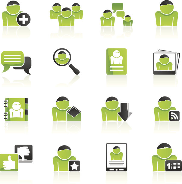 社交媒体和网络图标图片下载