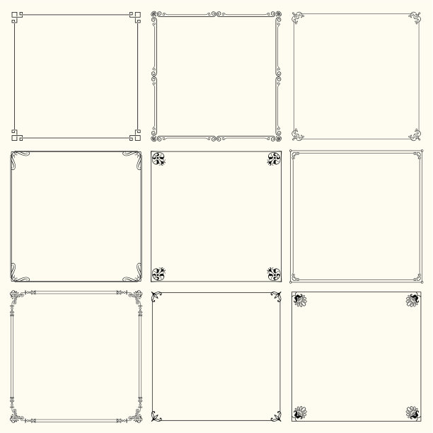 优雅的矢量框架图片下载