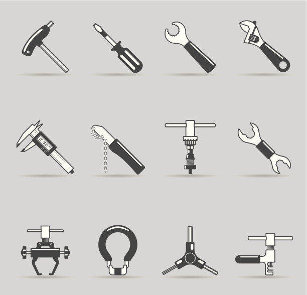 单色图标-自行车工具图片下载